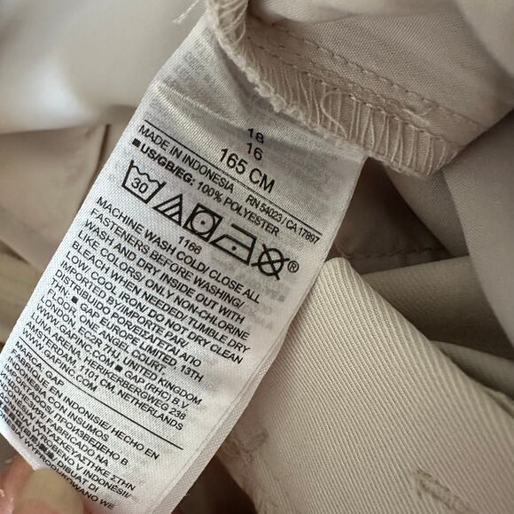 New Gap kids boys performance grey chino pants 18 regular fit casual adj waist - Picture 3 of 11